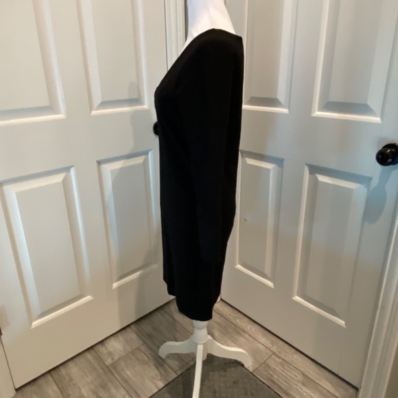 Amanda Uprichard Criss-Cross Deep V Sheath Dress solid Black 16574 - Picture 5 of 10